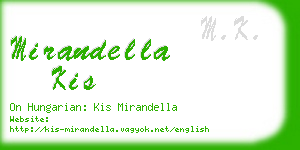 mirandella kis business card
